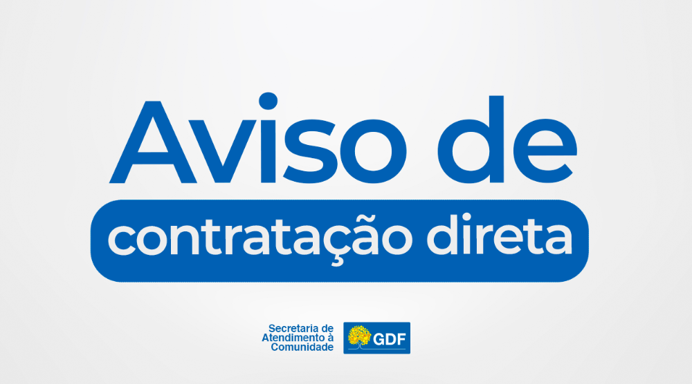 Capa da notícia: Aviso de contratação direta Nº 13